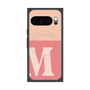プレミアムスクエアケース with Pixelsnap［ オリジナル - initial two tone - M pink ］