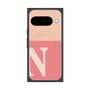 プレミアムスクエアケース with Pixelsnap［ オリジナル - initial two tone - N pink ］