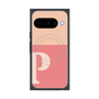 プレミアムスクエアケース with Pixelsnap［ オリジナル - initial two tone - P pink ］