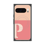 プレミアムスクエアケース with Pixelsnap［ オリジナル - initial two tone - P pink ］