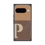 プレミアムスクエアケース with Pixelsnap［ オリジナル - initial two tone - P brown ］