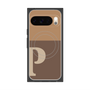 プレミアムスクエアケース with Pixelsnap［ オリジナル - initial two tone - P brown ］