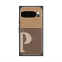 プレミアムスクエアケース with Pixelsnap［ オリジナル - initial two tone - P brown ］