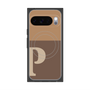プレミアムスクエアケース with Pixelsnap［ オリジナル - initial two tone - P brown ］