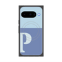 プレミアムスクエアケース with Pixelsnap［ オリジナル - initial two tone - P blue ］