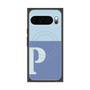 プレミアムスクエアケース with Pixelsnap［ オリジナル - initial two tone - P blue ］