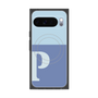 プレミアムスクエアケース with Pixelsnap［ オリジナル - initial two tone - P blue ］