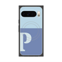 プレミアムスクエアケース with Pixelsnap［ オリジナル - initial two tone - P blue ］