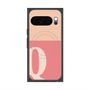 プレミアムスクエアケース with Pixelsnap［ オリジナル - initial two tone - Q pink ］
