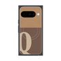 プレミアムスクエアケース with Pixelsnap［ オリジナル - initial two tone - Q brown ］