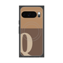 プレミアムスクエアケース with Pixelsnap［ オリジナル - initial two tone - Q brown ］