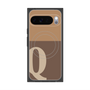 プレミアムスクエアケース with Pixelsnap［ オリジナル - initial two tone - Q brown ］
