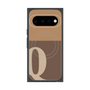 プレミアムスクエアケース with Pixelsnap［ オリジナル - initial two tone - Q brown ］