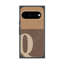 プレミアムスクエアケース with Pixelsnap［ オリジナル - initial two tone - Q brown ］
