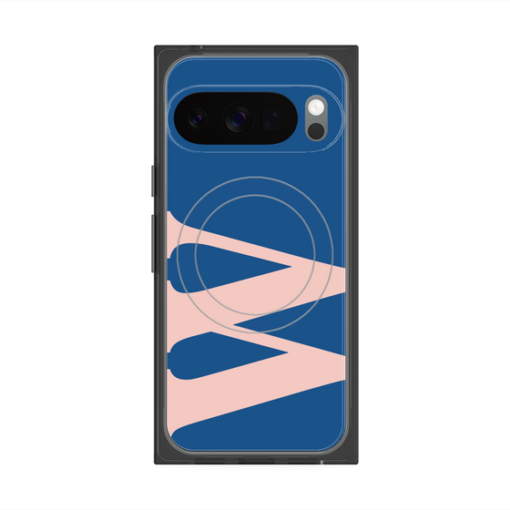 プレミアムスクエアケース with Pixelsnap［ オリジナル - initial color - W navy ］