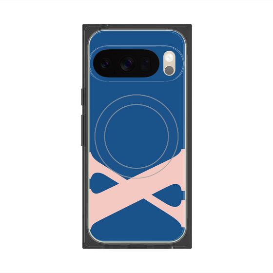 プレミアムスクエアケース with Pixelsnap［ オリジナル - initial color - X navy ］