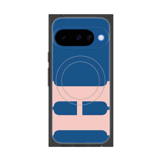 プレミアムスクエアケース with Pixelsnap［ オリジナル - initial color - H navy ］