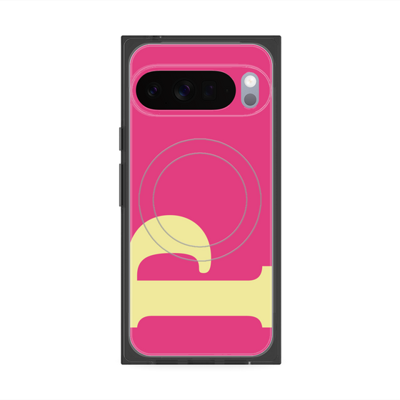 プレミアムスクエアケース with Pixelsnap［ オリジナル - initial color - P pink ］