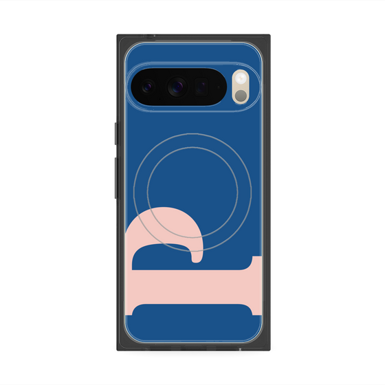 プレミアムスクエアケース with Pixelsnap［ オリジナル - initial color - P navy ］