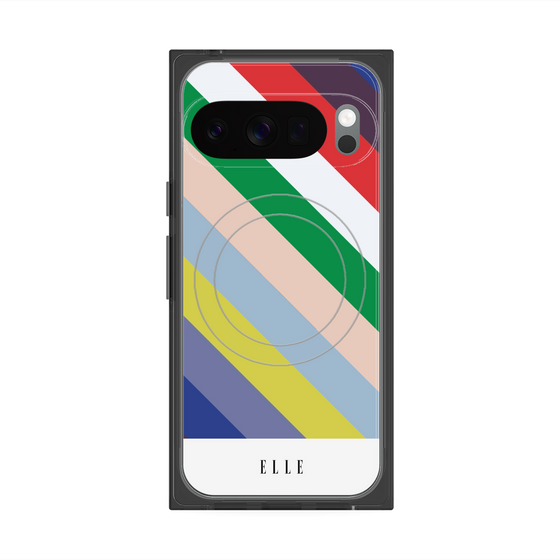 プレミアムスクエアケース with Pixelsnap［ ELLE - シック - スプリング ］