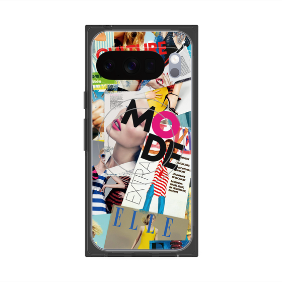 プレミアムスクエアケース with Pixelsnap［ ELLE - マガジン- カラー ］