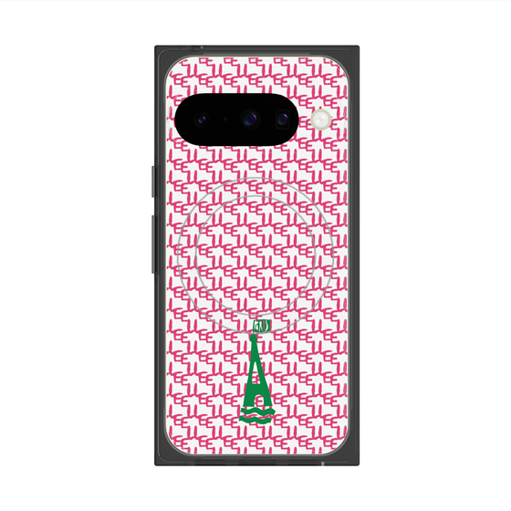プレミアムスクエアケース with Pixelsnap［ ELLE - ロゴモノグラム ］