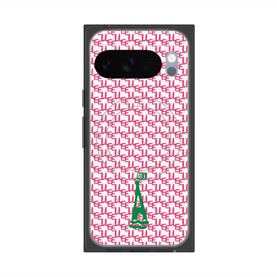 プレミアムスクエアケース with Pixelsnap［ ELLE - ロゴモノグラム ］