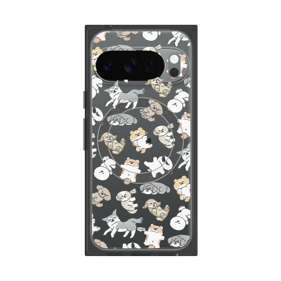 プレミアムスクエアケース with Pixelsnap［ こんにちは、いぬです - おひるね ］