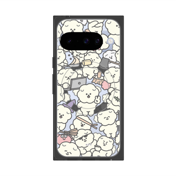 プレミアムスクエアケース with Pixelsnap［ もっさりもさお - もさもさ - クリア ］
