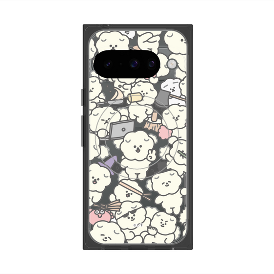 プレミアムスクエアケース with Pixelsnap［ もっさりもさお - もさもさ - クリア ］