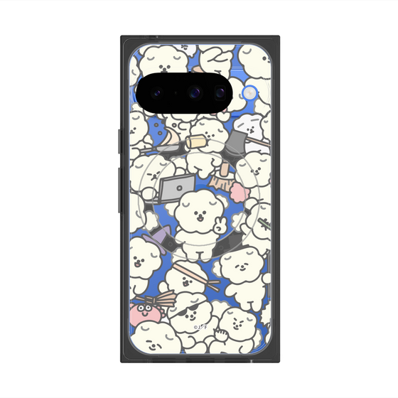 プレミアムスクエアケース with Pixelsnap［ もっさりもさお - もさもさ - クリア ］