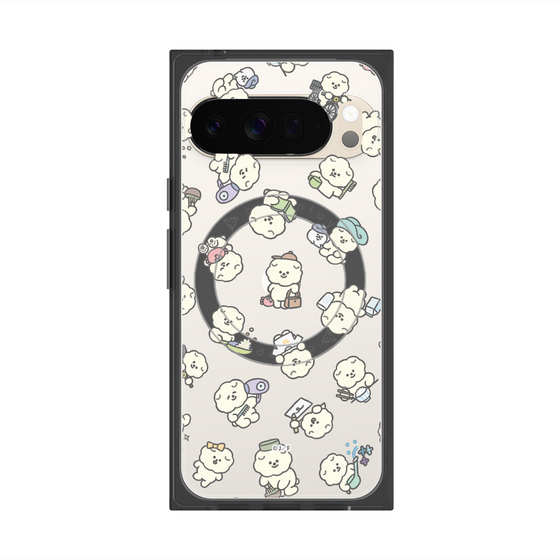 プレミアムスクエアケース with Pixelsnap［ もっさりもさお - もさおがいっぱい - クリア ］
