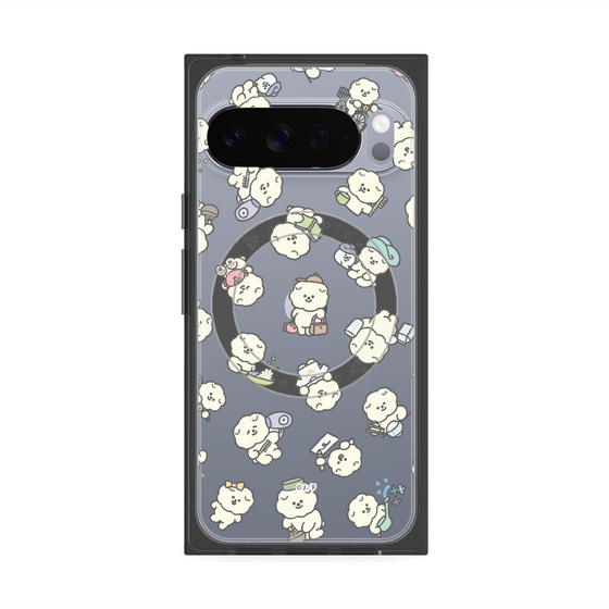 プレミアムスクエアケース with Pixelsnap［ もっさりもさお - もさおがいっぱい - クリア ］