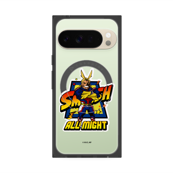 プレミアムスクエアケース with Pixelsnap［ 僕のヒーローアカデミア - ミニキャラ - オールマイト ］