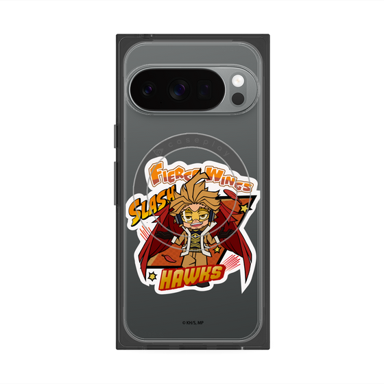 プレミアムスクエアケース with Pixelsnap［ 僕のヒーローアカデミア - ミニキャラ - ホークス ］