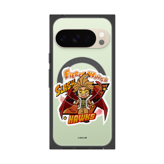 プレミアムスクエアケース with Pixelsnap［ 僕のヒーローアカデミア - ミニキャラ - ホークス ］