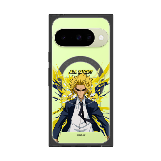 プレミアムスクエアケース with Pixelsnap［ 僕のヒーローアカデミア - ポップ -オールマイト ］