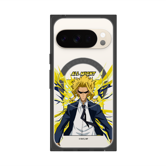 プレミアムスクエアケース with Pixelsnap［ 僕のヒーローアカデミア - ポップ -オールマイト ］