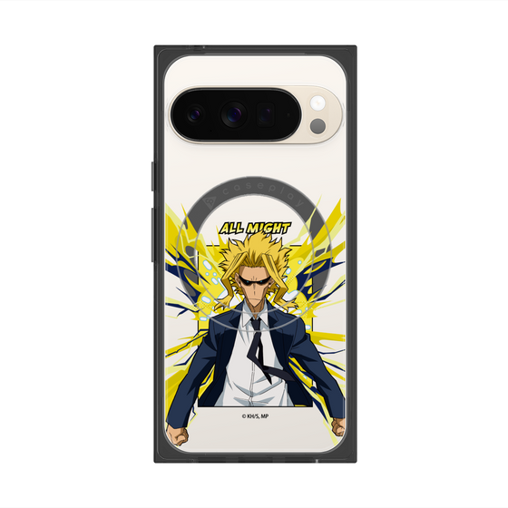 プレミアムスクエアケース with Pixelsnap［ 僕のヒーローアカデミア - ポップ -オールマイト ］