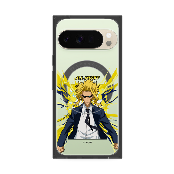 プレミアムスクエアケース with Pixelsnap［ 僕のヒーローアカデミア - ポップ -オールマイト ］