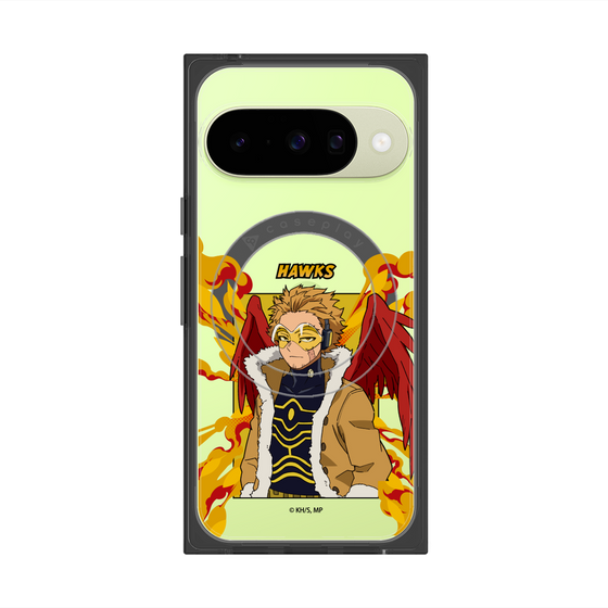 プレミアムスクエアケース with Pixelsnap［ 僕のヒーローアカデミア - ポップ - ホークス ］