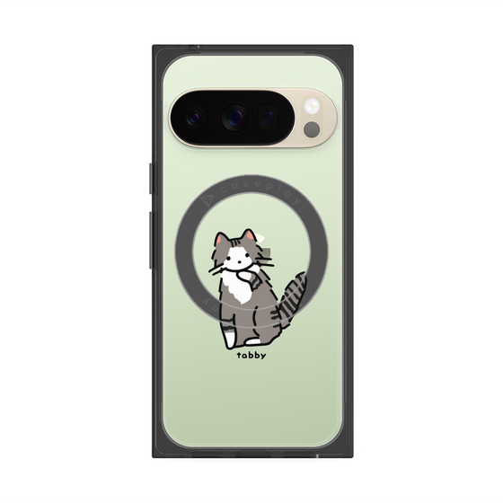 プレミアムスクエアケース with Pixelsnap［ オリジナル - CASEPLAYネコ - tabby ］