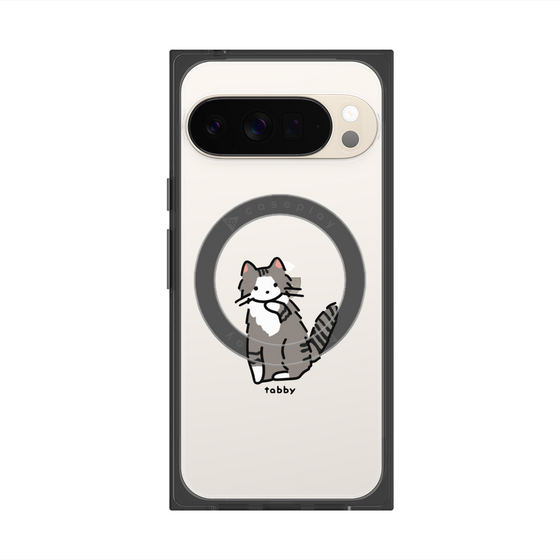 プレミアムスクエアケース with Pixelsnap［ オリジナル - CASEPLAYネコ - tabby ］