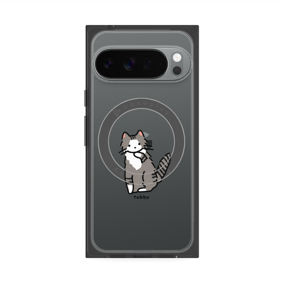 プレミアムスクエアケース with Pixelsnap［ オリジナル - CASEPLAYネコ - tabby ］