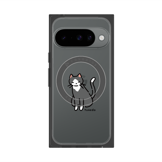 プレミアムスクエアケース with Pixelsnap［ オリジナル - CASEPLAYネコ - tuxedo ］