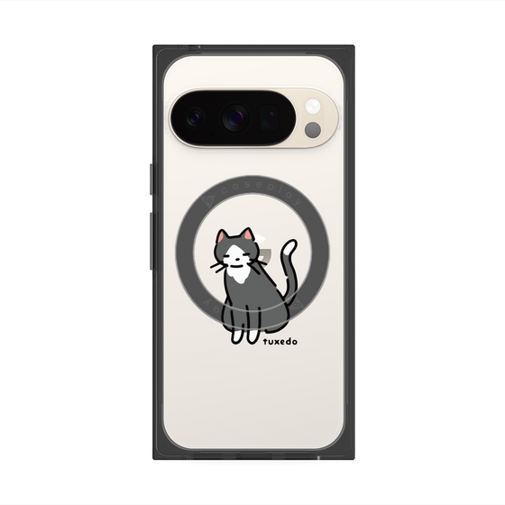 プレミアムスクエアケース with Pixelsnap［ オリジナル - CASEPLAYネコ - tuxedo ］