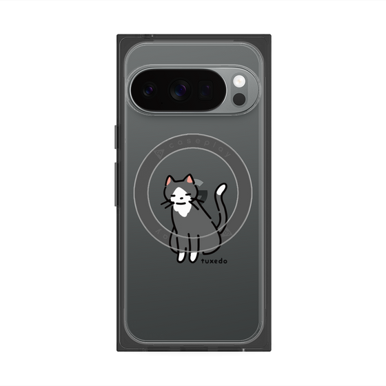 プレミアムスクエアケース with Pixelsnap［ オリジナル - CASEPLAYネコ - tuxedo ］
