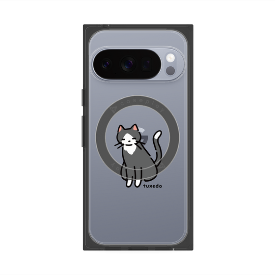 プレミアムスクエアケース with Pixelsnap［ オリジナル - CASEPLAYネコ - tuxedo ］