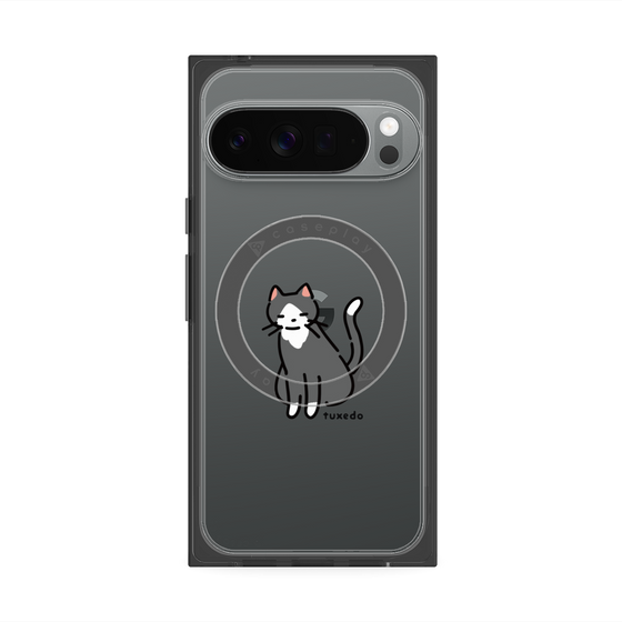 プレミアムスクエアケース with Pixelsnap［ オリジナル - CASEPLAYネコ - tuxedo ］