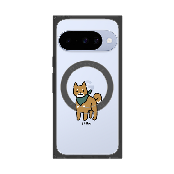 プレミアムスクエアケース with Pixelsnap［ オリジナル - CASEPLAYイヌ - shiba ］